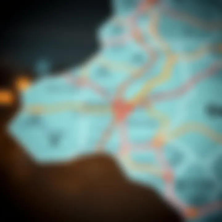 Map of Dubai Metro routes highlighting key destinations