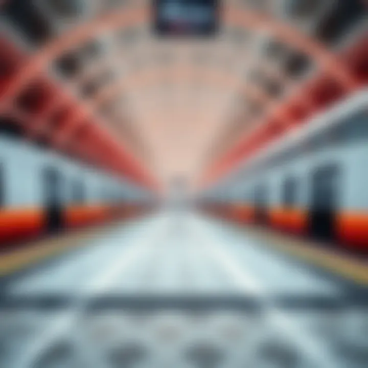 Architectural marvel of a Dubai Metro station