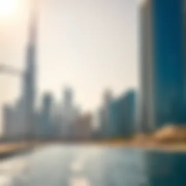 Dubai skyline with real estate