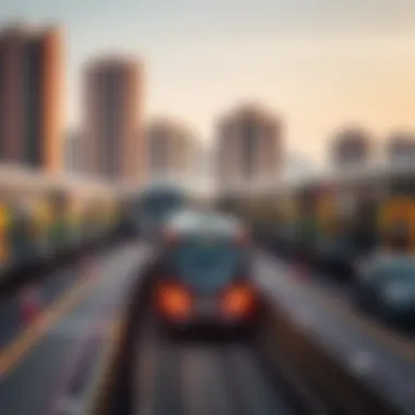 Vibrant urban landscape influenced by the Metro