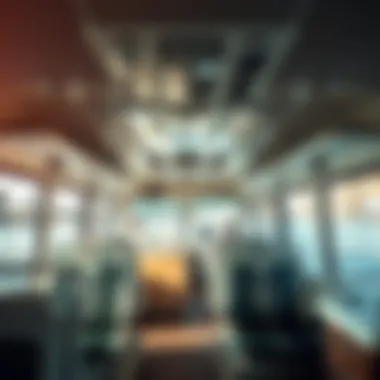 Inside the Dubai Water Bus Interior of a Dubai Water Bus highlighting seating arrangements and amenities.