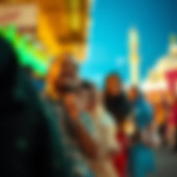 Families enjoying festivities at an Eid event