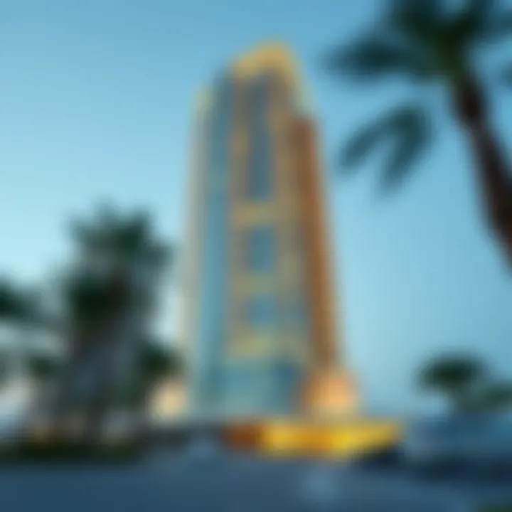 Exterior view of Addax Tower showcasing its modern architecture