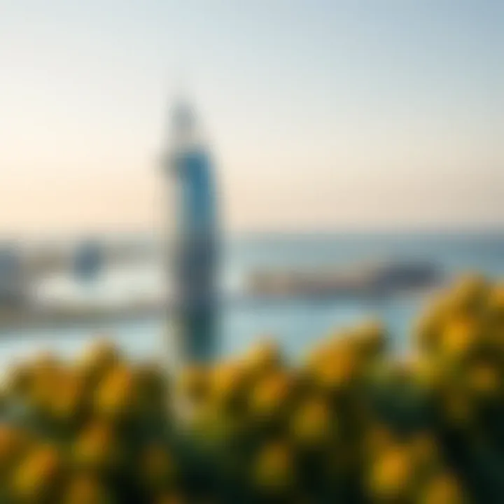 Panoramic view of Reem Island featuring Addax Tower