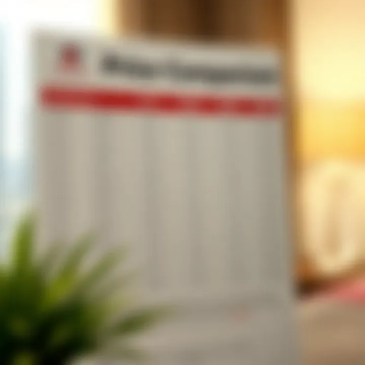 Comparison chart of rental prices in Dubai's bed space market