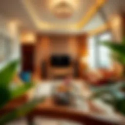 Cozy family room interior in a Deira accommodation