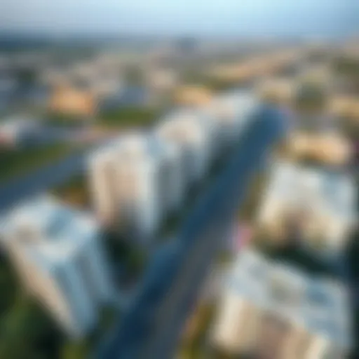 Aerial view of Al Khalidiya showcasing its residential buildings and greenery