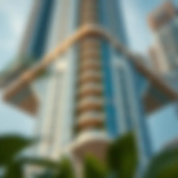 Architectural Details of Al Majara Tower Architectural details of Al Majara Tower highlighting its design