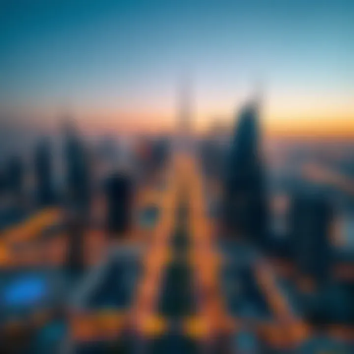 Skyline View from Al Majara Tower Panoramic skyline view from Al Majara Tower balcony