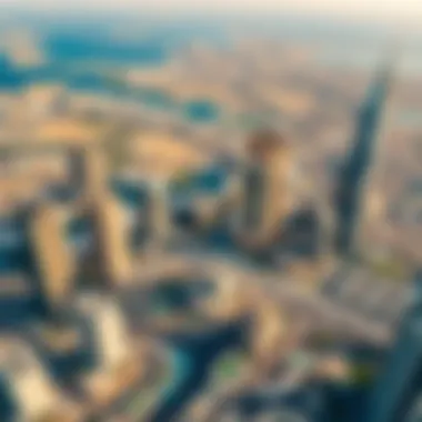 Aerial view of Dubai's skyline showcasing luxury buildings
