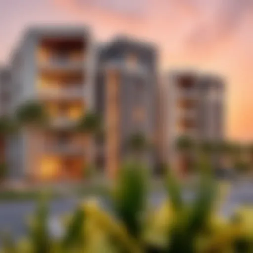 Exterior view of Al Narah Apartments highlighting modern architecture