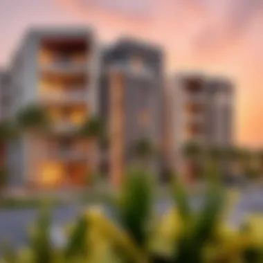 Stunning Architectural Design of Al Narah Apartments Exterior view of Al Narah Apartments highlighting modern architecture