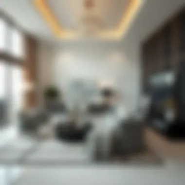 Elegant Interiors of Al Narah Apartments Luxurious living area within Al Narah Apartments showcasing contemporary decor