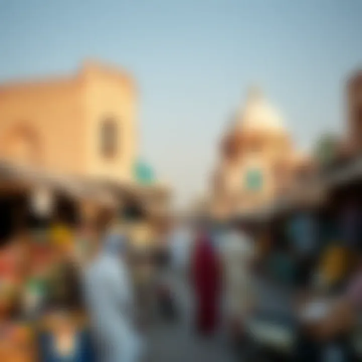 A bustling marketplace in Al Qusais reflecting local culture and commerce