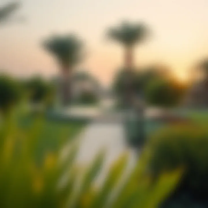 Scenic park in Al Qusais offering greenery and relaxation