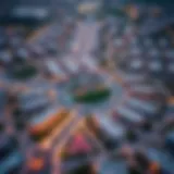 Aerial view of Al Waha community showcasing its strategic layout