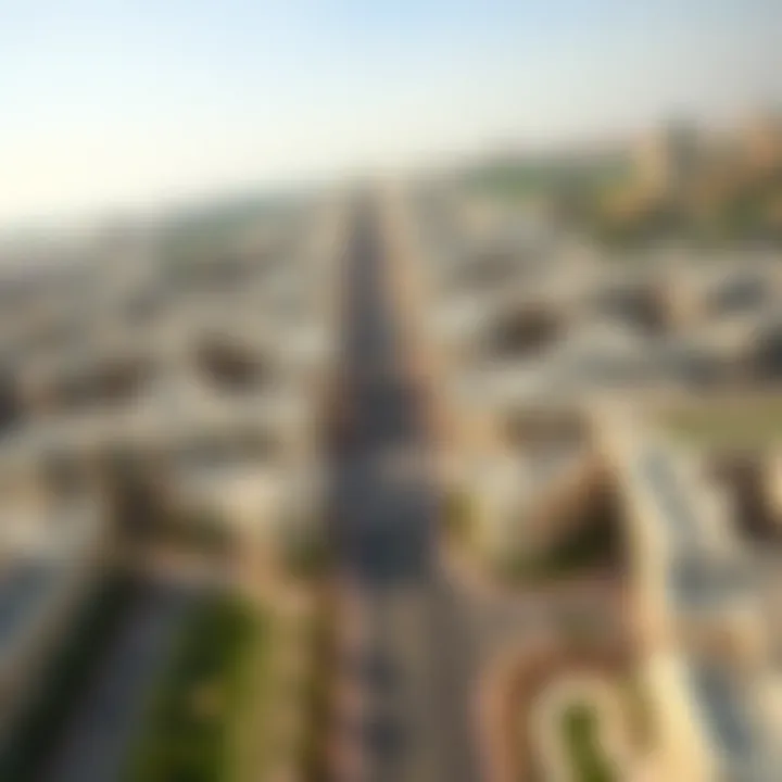 Aerial Perspective of Al Warsan 4 Aerial view of Al Warsan 4 showcasing residential developments