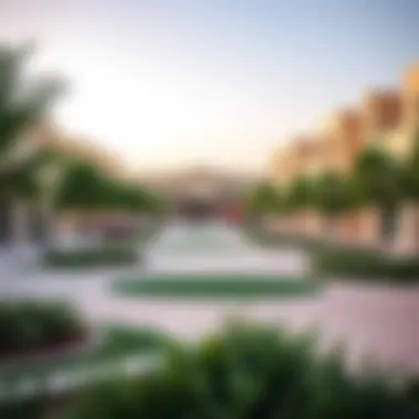 Community Space at Aljada Vibrant community space filled with greenery and recreational areas