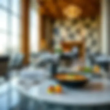 Savor Culinary Delights at Azur Hotel's Fine Dining Gourmet dining at Azur Hotel featuring exquisite dishes
