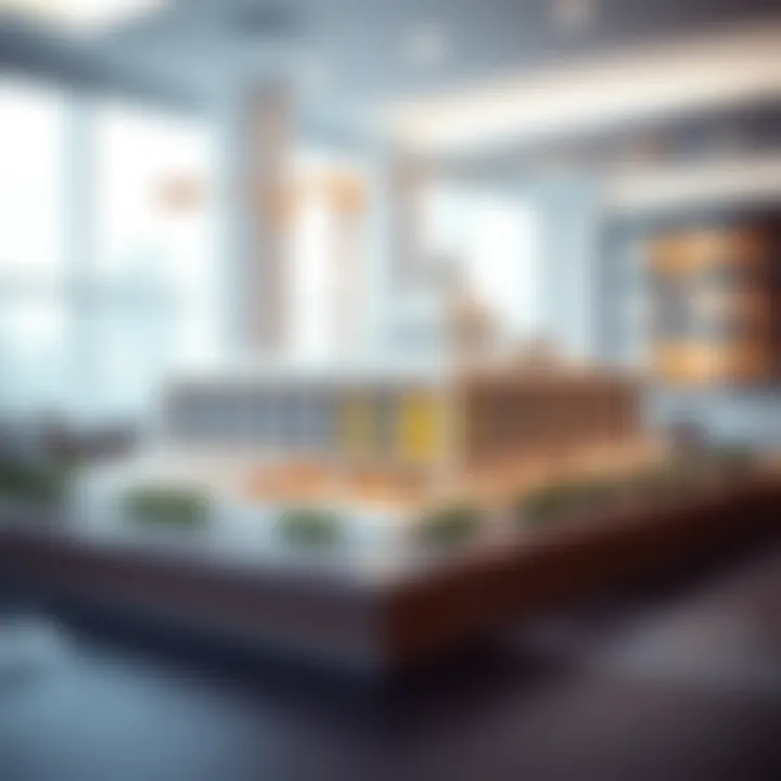 An intricate model of a Binghatti project demonstrating innovative construction design