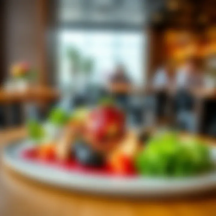 Gourmet Delights at Circle Café A beautifully arranged dish featuring fresh ingredients from the café menu