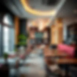 Inviting interior of Circle Café showcasing modern design elements