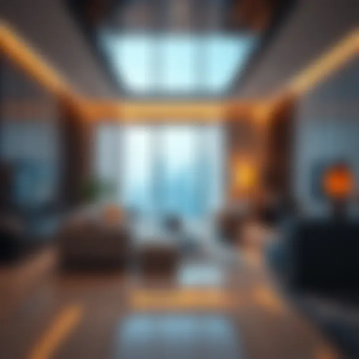 Luxurious apartment interior showcasing contemporary design