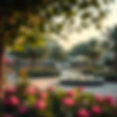 Community park in Creek Heights with lush greenery and relaxation spaces