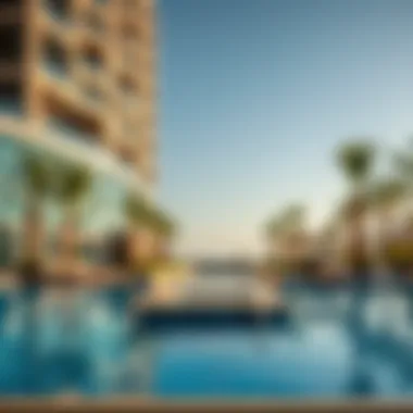 Luxurious amenities at Damac Hills including swimming pools and recreational areas