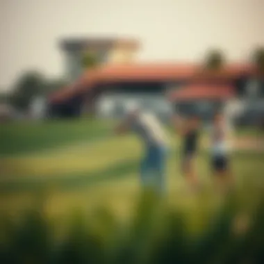 Golf enthusiasts playing at Dubai Golf Creek