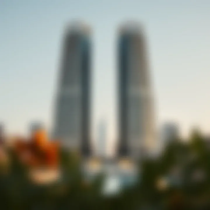 Architectural design of Dubai Science Park Towers showcasing innovation in structure and sustainability