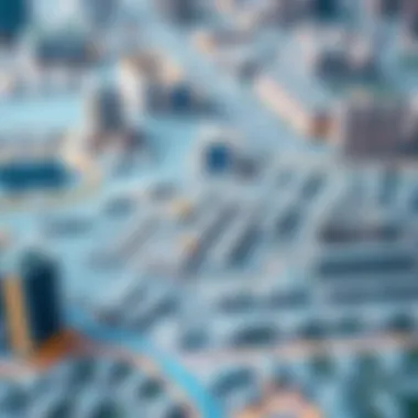 Map highlighting key neighborhoods in Dubai's real estate market