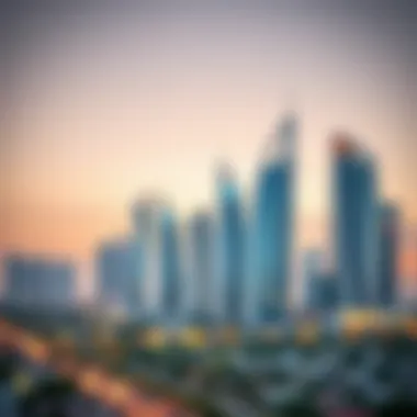 Modern skyline of West Abu Dhabi