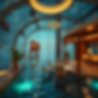 Luxury lifestyle within floating seahorses