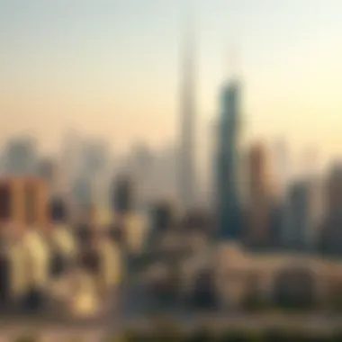 Panoramic view of Dubai skyline showcasing freehold properties