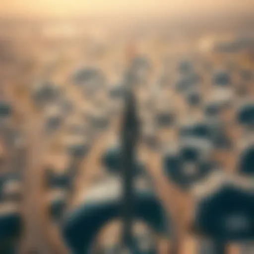 Aerial View of MBR City Aerial view of MBR City showcasing its expansive layout