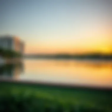 Lakeside Beauty in Jumeirah Lakes Towers Scenic lakeside view within Jumeirah Lakes Towers