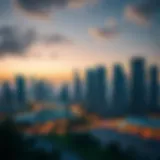 Skyline of Jumeirah Lakes Towers Stunning skyline view of Jumeirah Lakes Towers