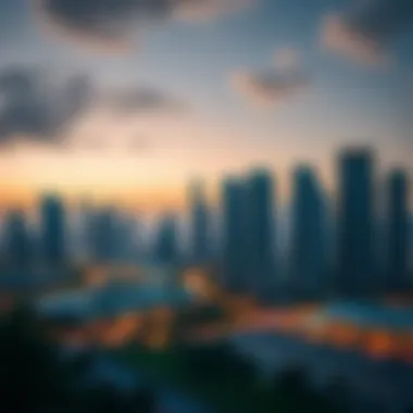 Skyline of Jumeirah Lakes Towers Stunning skyline view of Jumeirah Lakes Towers