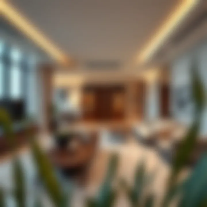 Luxurious hotel apartment interior showcasing modern design