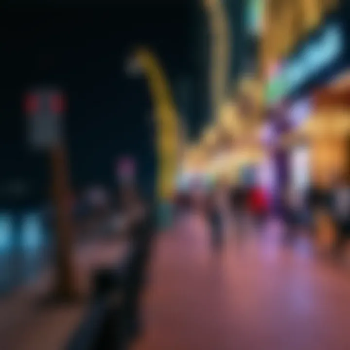 Vibrant nightlife along JBR promenade