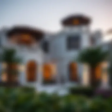 Architectural details of a villa in Jumeirah Islands