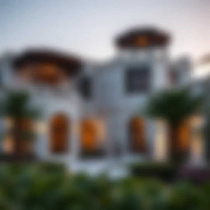 Architectural details of a villa in Jumeirah Islands