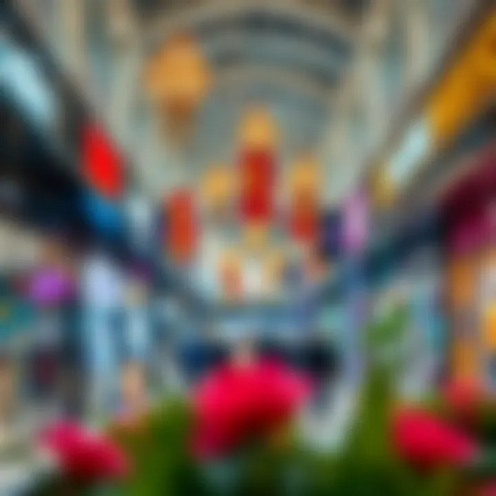 A vibrant shopping area within الهيلي مول filled with diverse retailers