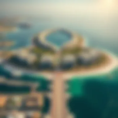 Aerial view of Palm Jumeirah showcasing its iconic shape and luxurious villas