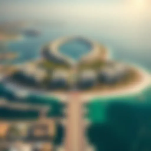 Aerial view of Palm Jumeirah showcasing its iconic shape and luxurious villas