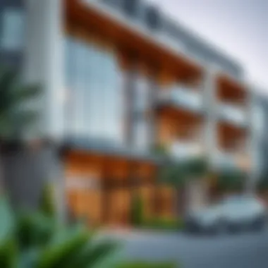 Stunning exterior view of Liv Lux Dubai showcasing modern architectural design