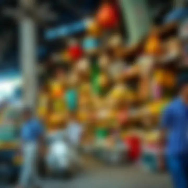 Vibrant marketplace in Malabar filled with local goods