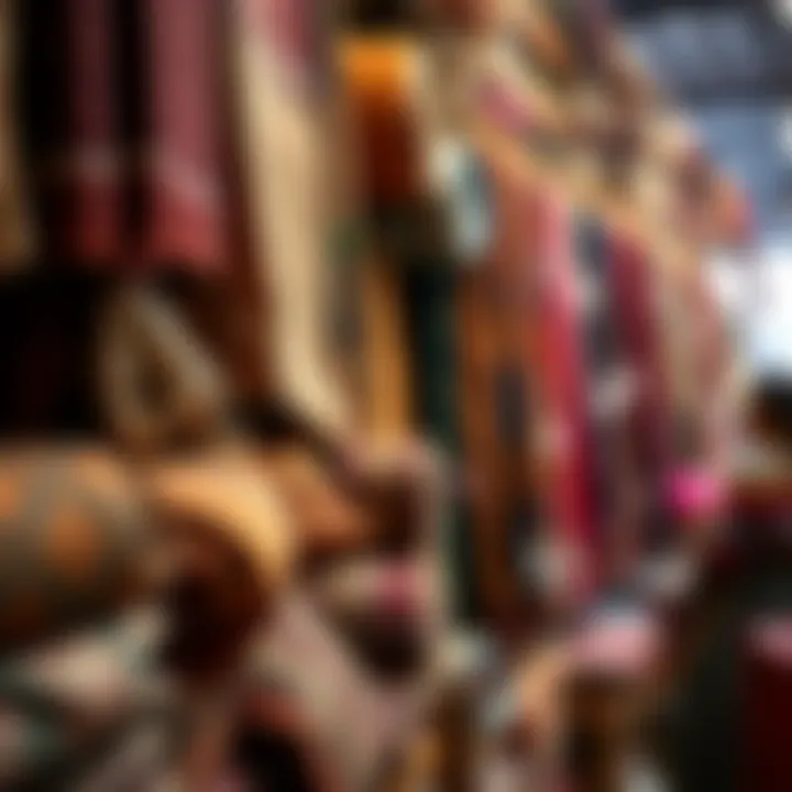 Traditional textiles and fabrics available at Meena Bazaar