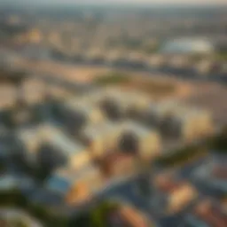 Aerial view of Nad Al Shiba showcasing residential buildings